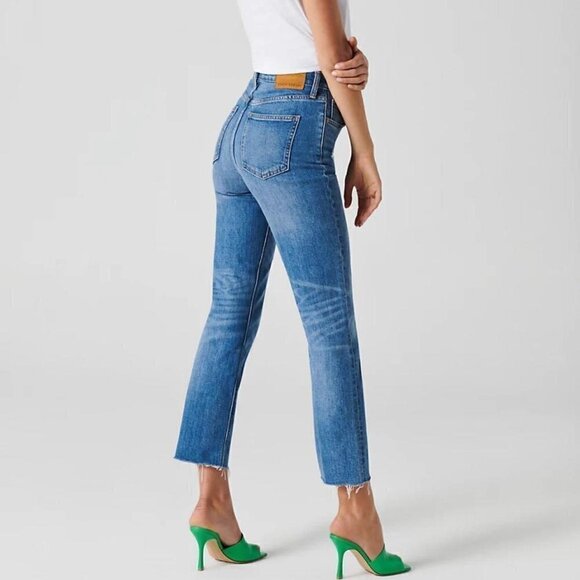 Aritzia Denim Forum The Arlo High Rise Straight 28L size 23 - Picture 2 of 9
